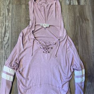 Pink Republic Small Criss Cross Tied Long Sleeve Shirt